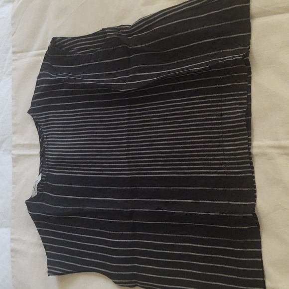 Ichi Antiquites Random Stripes Sleeveless Linen Pullover - Picture 2 of 10